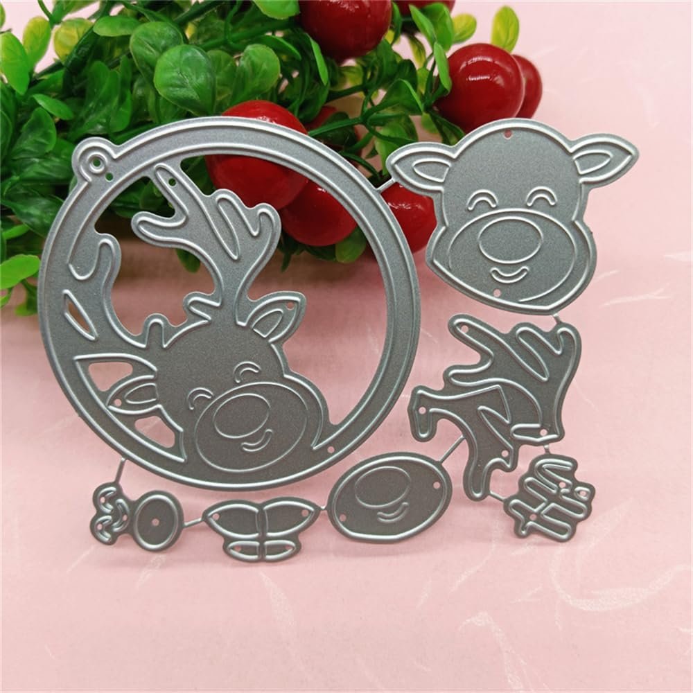 Christmas Deer Metal Die Cuts, Cutting Dies for Card Making Clearance, Embossing Dies for Scrapbooking, DIY Album Paper Cards Decoration