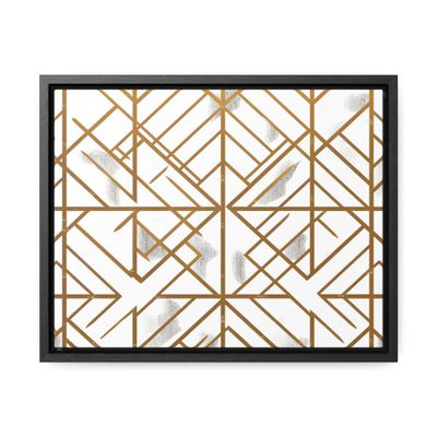 Golden Lattice - Gallery Canvas Wraps, Horizontal Frame Black Premium Gallery Wraps (1.25) 14 x 11