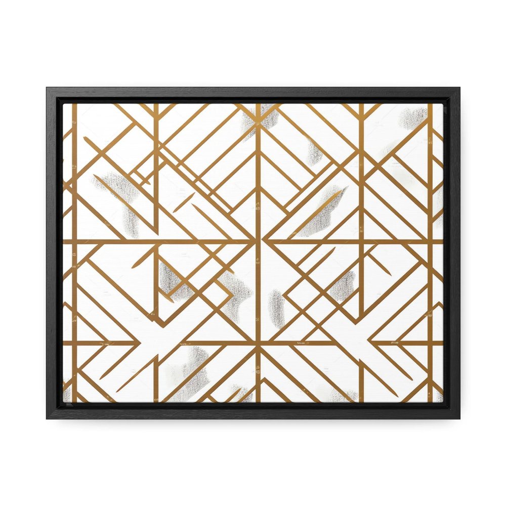 Golden Lattice - Gallery Canvas Wraps, Horizontal Frame Black Premium Gallery Wraps (1.25) 14 x 11