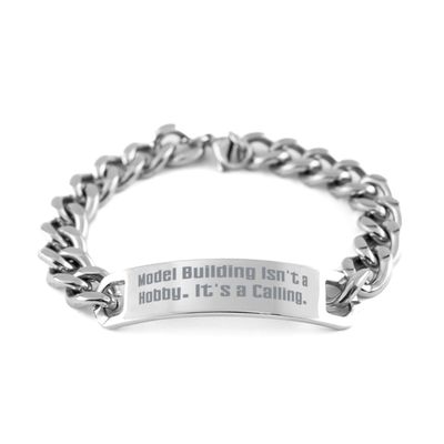 Mother's Day Unique Gifts for Friends, Engraved Model Building Bracelet, Funny Gifts from Friends