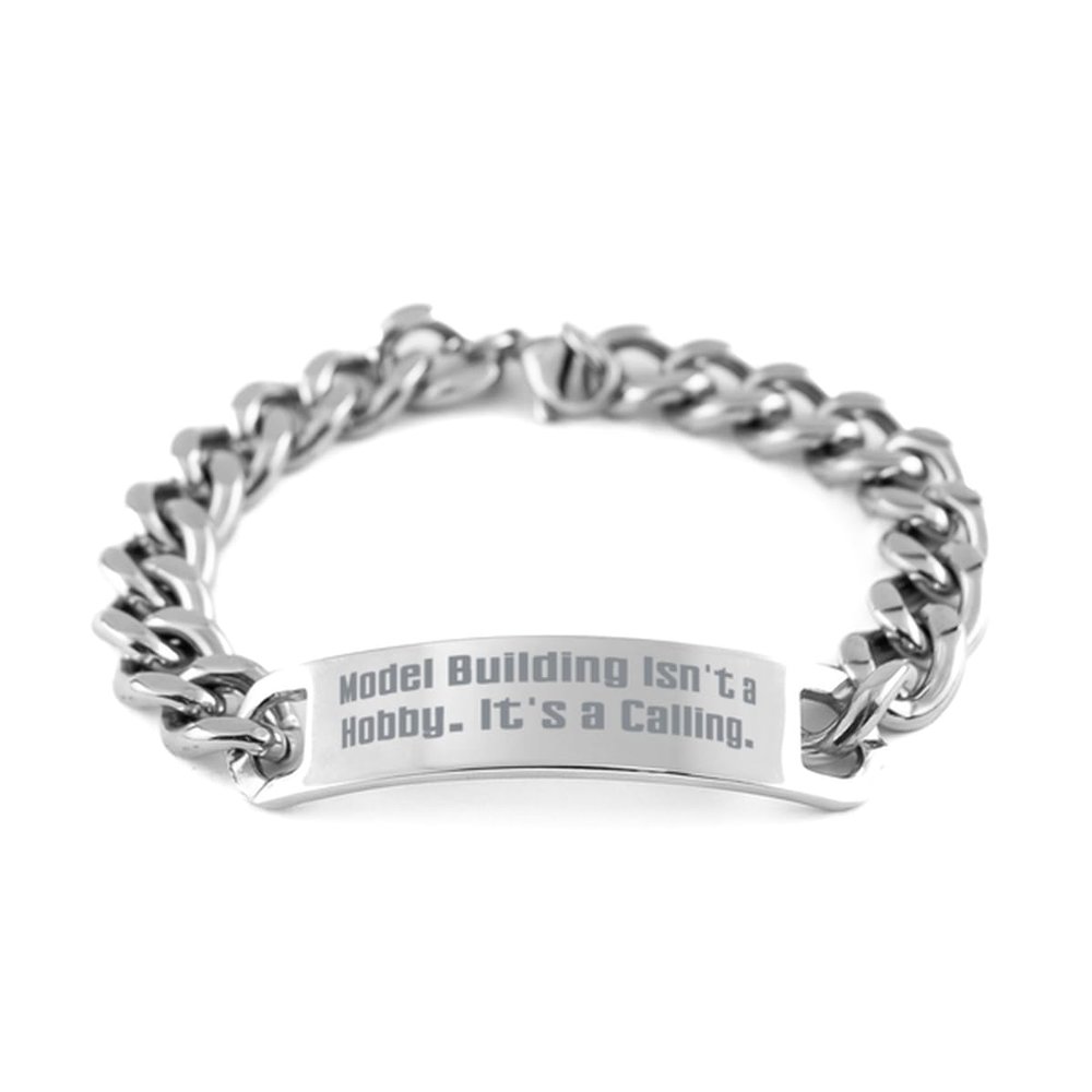 Mother's Day Unique Gifts for Friends, Engraved Model Building Bracelet, Funny Gifts from Friends