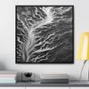 Ink River - Gallery Canvas Wraps, Square Frame Walnut Premium Gallery Wraps (1.25) 12 x 12 (Square) view 2
