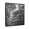 Ink River - Gallery Canvas Wraps, Square Frame Walnut Premium Gallery Wraps (1.25) 12 x 12 (Square) view 4