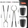 Nelyrho #5 (15lbs-7kg) Crucible Tongs Set with Lifting Tongs, Pouring Tongs and 2 Graphite Crucibles for Casting and Melting Metal view 2