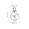 PATIKIL (8mm Pearl Charm, 150Pcs Pearl Beads Faux Pearl Pendant Charm Beautiful Designer DIY for Jewelry Making Bracelets Earrings Necklace Wedding Crafts,Silver White view 2