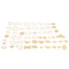 AUNMAS 54Pcs Clear Acrylic Pattern, Templates Quilting Templates Stencil Template Set Leather Craft Quilting Sewing Tool DIY view 4