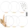 6 Pack Floral Hoop with Stand and 38-Yard Paddle Wire 24 Inch Metal Rings for DIY Centerpiece Table Decorations Crafts Macrame Rings Hoop Wreath Dream Catcher Rings Wedding Christmas Wreaths, Silver view 1