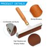 PATIKIL 6 Inch Rubber Roller Brayer, Anti Skid Hard Rubber Roller Tools for Wallpaper Art Craft Printing Printmaking Ink Stamping Tape Construction, Red view 4
