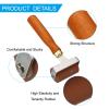 PATIKIL 2 Inch Rubber Roller Brayer, Anti Skid Hard Rubber Roller Tools for Wallpaper Art Craft Printing Printmaking Ink Stamping Tape Construction, Red view 4