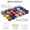 Domivirgo 24 Empty Candle Tins 5.4 oz with Lids - Simple Candle-Making Kit, Includes Wicks, Holders & Stickers, Multi-Purpose Storage Containers for Crafts & Small Items view 2