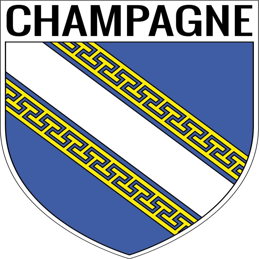 1 Large Crest Stickers 9 x 8 cm Champagne