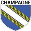 1 Large Crest Stickers 9 x 8 cm Champagne view 1