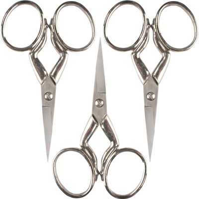 JubileeYarn Leg Shaped Cast Embroidery Craft Scissors - Silver - 3 Scissors