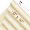 Tudomro 4 Pieces Primary Tufting Cloth 80'' x 40" Large Monks Cloth with Marked Lines Punch Needle Fabric with 2 Pcs Water Erasable Pen for Punch Needle DIY Rug view 1
