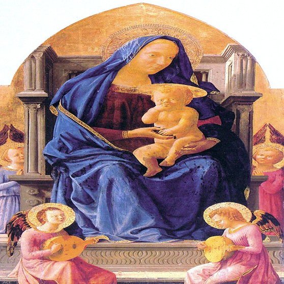 Art Oyster Masaccio Madonna with Child and Angels - 15" x 30" Premium Canvas Print