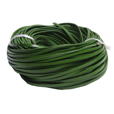 21yard Genuine Leather Strip String Cord Flat Leather Braiding String Rope for Jewelry Making Necklace,Bracelets,Shoe Lace,Bag Straps,DIY Projects (6mm,Dark Green)