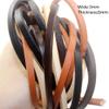 21yard Genuine Leather Strip String Cord Flat Leather Braiding String Rope for Jewelry Making Necklace,Bracelets,Shoe Lace,Bag Straps,DIY Projects (6mm,Dark Green) view 3