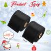2 Rolls 2.5 Inch 10 Yards Christmas Velvet Ribbon Single Face Christmas Plain Velvet Ribbon for Gift Wrapping Crafts Xmas Wreath Tree Decor(Black) view 2