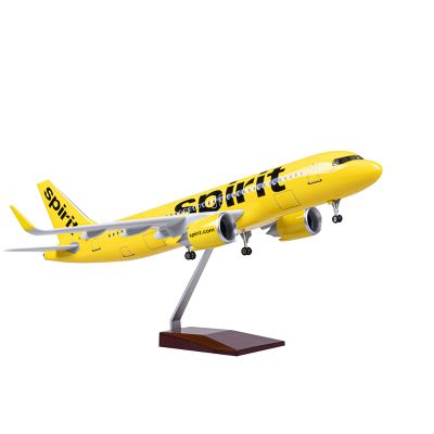 18.5" Spirit Plane Model 320 Large Model Jet Airplane Model 1:80 Scale Diecast Airplanes Model with LED Light Die-Cast for Collection Festival Gift Ornament
