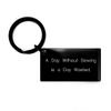 Unique Idea Sewing Gifts, A Day Without Sewing is a Day Wasted, Birthday Gifts, Keychain for Sewing from Friends view 1
