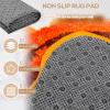 Tudomro 4 Pcs 80'' x 40" Non Slip Rug Pad Tufting Backing Cloth 2mm Thick Rug Backing Fabric with Vinyl Dots tufting Supplies for Tuft Gun Carpets Rugs Making Cushion Punch Fabric Needle view 3