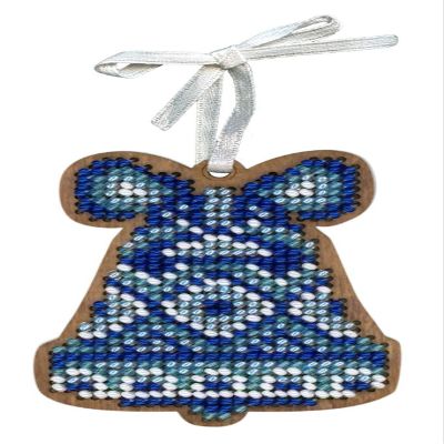 MP Studia Cross Stitch Embroidery Kits for Adults and Beginners Winter - Christmas Tree Toy - Holiday Bell 7x5cm/2.76x1.97