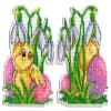 MP Studia Cross Stitch Embroidery Kits for Adults and Beginners Animals - Easter Messengers 10.5x9cm/4.13x3.54 14ct. view 1