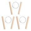 HARFINGTON 4pcs Wire Clay Mud Cutting Tool Wire Clay Cutter Curly Cutoff Tool Cheese Dough Cutting Tools for Pottery Wheel Clay Ceramic Making, 27.17 Inch Wooden Silver view 1