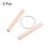 HARFINGTON 4pcs Wire Clay Mud Cutting Tool Wire Clay Cutter Curly Cutoff Tool Cheese Dough Cutting Tools for Pottery Wheel Clay Ceramic Making, 27.17 Inch Wooden Silver view 3