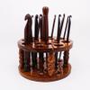 WARESHIRE Rosewood Premium Crochet Hooks Set of 15 Ergonomic Soft Grip Handle Handmade Wooden Knitting Needles for Crocheting Yarn for Arthritic Hands | Engraved Size (Set of 15{3.5mm to 25mm}+ Stand) view 2