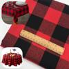 2" Red Black Buffalo Christmas Plaid Fabric 4.5oz Shirting Flannel for Festive Furnishings Craft Costume Dress Cotton Blend Width 57 Inch (2 Yard pre Cut) view 2