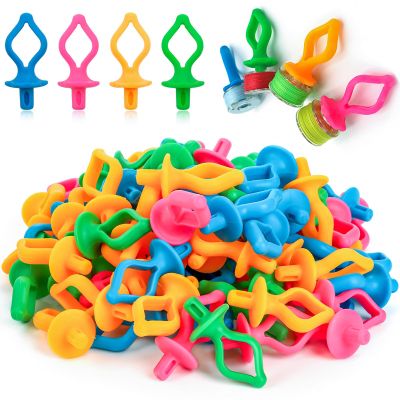 Elsjoy 100 Pieces Silicone Bobbin Holder, Thread Spool Holder for Stacking Bobbins on Spool Top & Preventing Thread from Unwinding, Bobbin and Thread Holder Clips for Embroidery, Quilting, Sewing