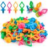 Elsjoy 100 Pieces Silicone Bobbin Holder, Thread Spool Holder for Stacking Bobbins on Spool Top & Preventing Thread from Unwinding, Bobbin and Thread Holder Clips for Embroidery, Quilting, Sewing view 1