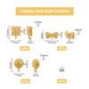 DICOSMETIC 48Pcs 3 Styles Geometric Earring Stud Findings Alloy Earring Findings Textured Bowknot Square Round Earring Posts with Loop for DIY Earring Jewelry Making, Hole: 1-2mm view 2