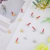 DICOSMETIC 48Pcs 3 Styles Geometric Earring Stud Findings Alloy Earring Findings Textured Bowknot Square Round Earring Posts with Loop for DIY Earring Jewelry Making, Hole: 1-2mm view 4