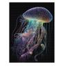 DIY Diamond Painting Kits Art Paint,Colorful Jellyfish Art Illustration 5d Diamond Painting Crystal Rhinestone Diamond Cross Stitch Round Full Drill Art 12x16 Inch view 1