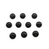 MMvolesy 10Pc Black Plastic Resin Imitation Leather Buttons with Shank Sew On for Clothes Dress Coat Jeans Crafts 15mm 5/8 Inch view 1