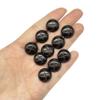 MMvolesy 10Pc Black Plastic Resin Imitation Leather Buttons with Shank Sew On for Clothes Dress Coat Jeans Crafts 15mm 5/8 Inch view 2