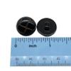 MMvolesy 10Pc Black Plastic Resin Imitation Leather Buttons with Shank Sew On for Clothes Dress Coat Jeans Crafts 15mm 5/8 Inch view 3