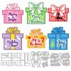 GLOBLELAND Christmas Warm Gift Box Cutting Dies for DIY Scrapbooking Metal Christmas Bowknot Die Cuts Christmas Blessings Cut Dies for Paper Card Making Decoration Album Craft view 1