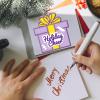 GLOBLELAND Christmas Warm Gift Box Cutting Dies for DIY Scrapbooking Metal Christmas Bowknot Die Cuts Christmas Blessings Cut Dies for Paper Card Making Decoration Album Craft view 4