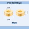 BENECREAT 200Pcs 3mm Real 18K Gold Plated Flat Round Brass Beads, Spacer Round Beads Small Smooth Bead for Bracelet Necklace Jewelry Making Craft Supplies, Hole:1mm view 2