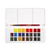 Jerry's Artarama Exclusive 24 Pan Watercolor Set with Brushes, Easel, Cotton Color Block, Brush Basin - artist quality, Lightfast Pigments for Professional Artwork view 2