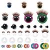 TOAOB 28pcs Plastic Safety Eyes 12mm to 30mm Glitter Safety Eyes with Washers and Brown Eyelashes for Amigurumis Craft Crochet Eyes for DIY Puppet Stuffed Animals Doll Making view 1