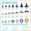 TOAOB 28pcs Plastic Safety Eyes 12mm to 30mm Glitter Safety Eyes with Washers and Brown Eyelashes for Amigurumis Craft Crochet Eyes for DIY Puppet Stuffed Animals Doll Making view 2