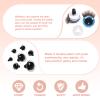 TOAOB 28pcs Plastic Safety Eyes 12mm to 30mm Glitter Safety Eyes with Washers and Brown Eyelashes for Amigurumis Craft Crochet Eyes for DIY Puppet Stuffed Animals Doll Making view 3