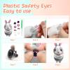 TOAOB 28pcs Plastic Safety Eyes 12mm to 30mm Glitter Safety Eyes with Washers and Brown Eyelashes for Amigurumis Craft Crochet Eyes for DIY Puppet Stuffed Animals Doll Making view 4
