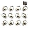 D Ring for Purse Leather Stud Rivets, 12 pcs Metal Ball D Ring Studs Screw Rivets for Leather Crossbody Purse Wallet Conversion Kit Accessories Handbag Purse Strap Hardware for Purse Making-Silver view 1