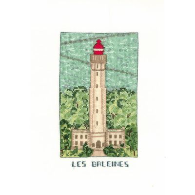 Le Bonheur des Dames Whale Lighthouse Counted Cross Stitch Kit 11 x 19 cm