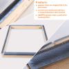 ICZW Gripper Strip Frame Punch Needle Rug Hooking Frame with Frame Cover 19.6" x 19.6" (Gray) view 3
